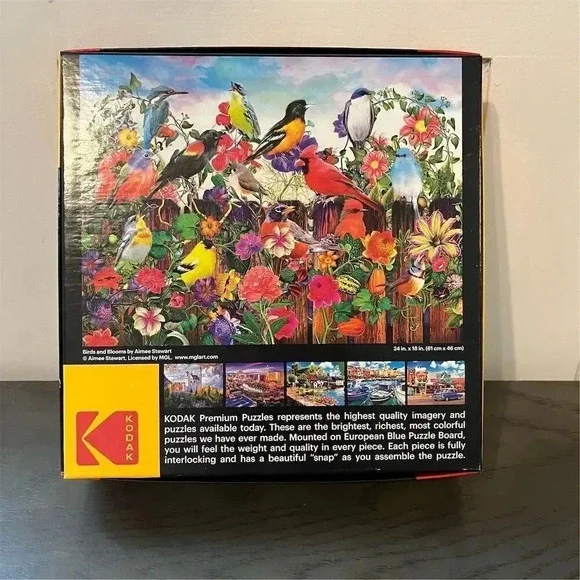 Kodak Premium 550 Piece Jigsaw Puzzle - Birds and Blooms Theme - Picture 2 of 3